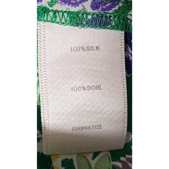 Rebecca Taylor Floral Printed Silk Trapeze Tank XS - Picture 7 of 8